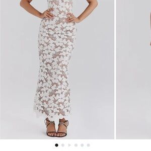 House of CB- Pearl Lace Floral Dress